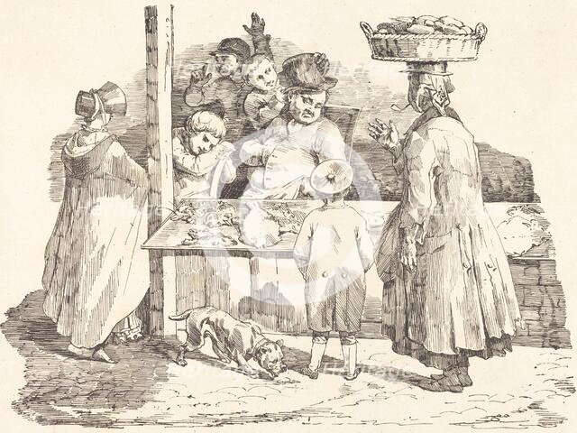 The Dozing Fishmonger (Le marchand de poissons endormie), 1820. Creator: Theodore Gericault.