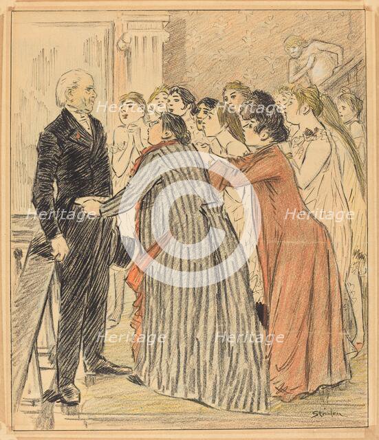 L'Aventure du Vieux Doyen, (The Adventure of the Old Dean), 1891. Creator: Theophile Alexandre Steinlen.