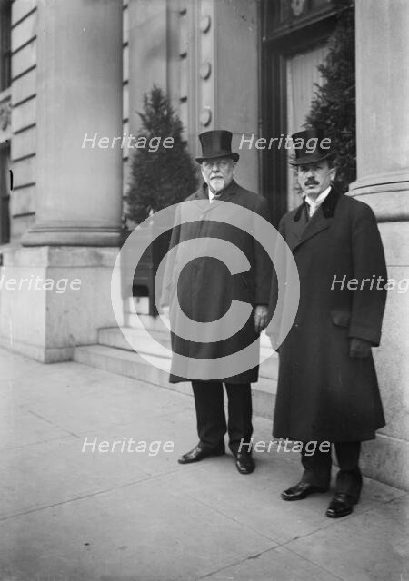 Joseph Maull Carey, Rep. from Wyoming, left, with Governor McGovern of Wisconsin, 1912. Creator: Harris & Ewing.