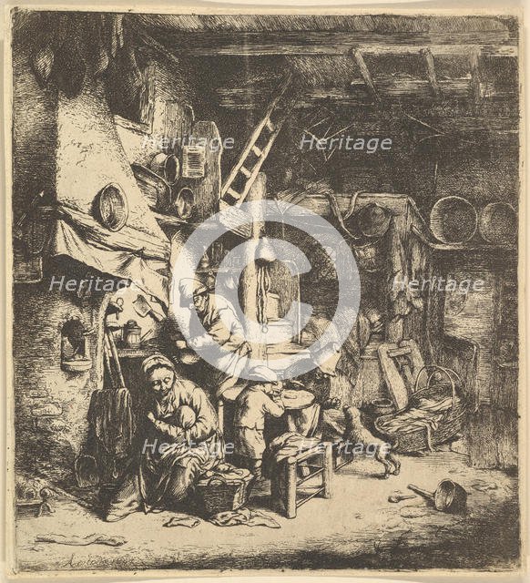 The Family (reverse copy), 1610-85. Creator: Unknown.