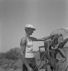 Tubercular father of a family of nine who are stranded in New Mexico with no money, 1936. Creator: Dorothea Lange.