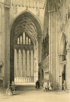 'York Cathedral, North Transept', mid 19th century.  Creators: Unknown, W Monkhouse.
