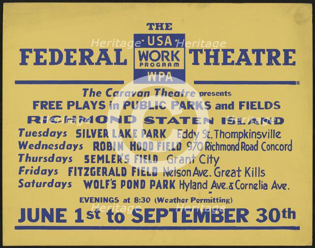 Caravan Theatre, New York, [1930s]. Creator: Unknown.