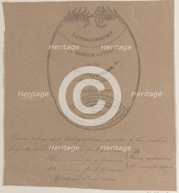 Trade card for Surrey Lithographic Company, 19th century. Creator: Anon.