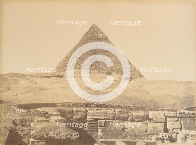 Pyramides de Gizèh, 1865-69. Creator: Gustave Le Gray.