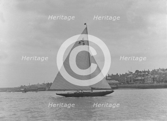 The 8 Metre international class 'Baccara' (K9), 1921. Creator: Kirk & Sons of Cowes.