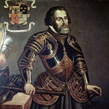 Hernán Cortés (1485-1547), Spanish conqueror.