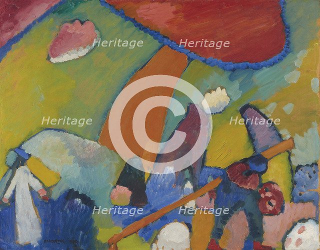 Beach scene, 1909. Artist: Kandinsky, Wassily Vasilyevich (1866-1944)