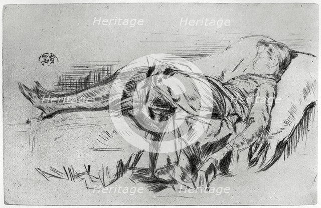 'Child on a Couch', 19th century (1904).Artist: James Abbott McNeill Whistler