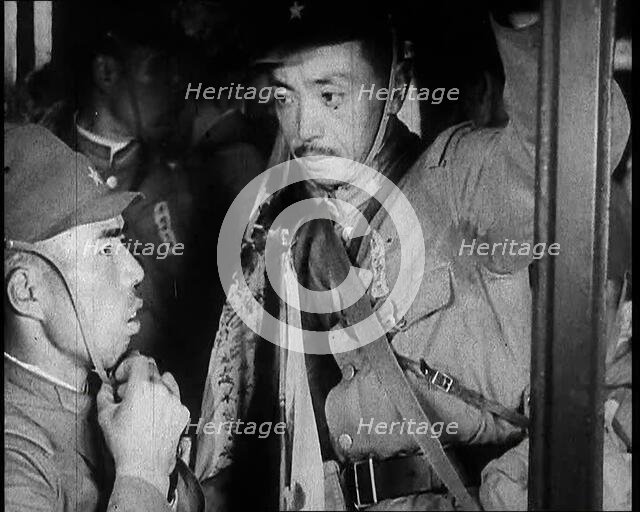 Japanese Soldiers in Uniform, 1937. Creator: British Pathe Ltd.
