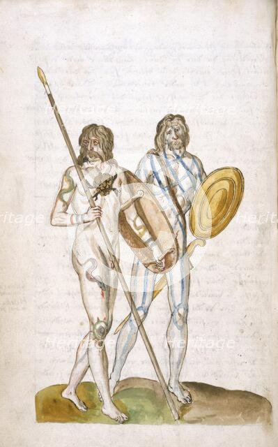 Drawing of Ancient Britons, 1573-1575.  Creator: Lucas de Heere.