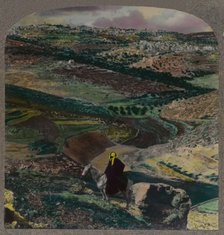'Bird's-eye view of Bethlehem, with vineyards and olive groves ', c1900. Artist: Unknown.