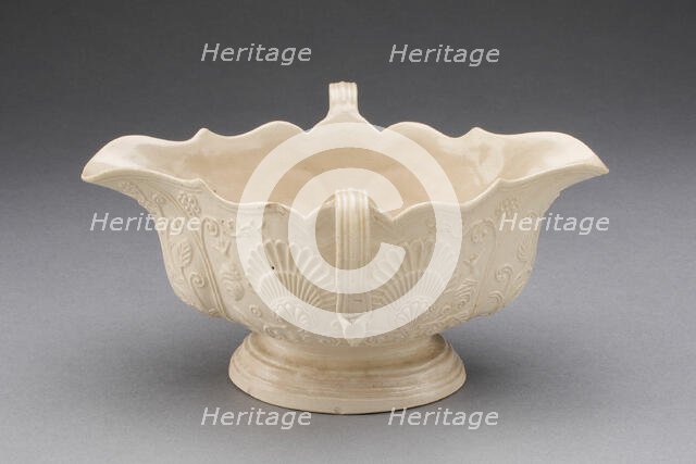 Sauceboat, Staffordshire, 1750/59. Creator: Staffordshire Potteries.