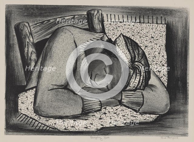 Sleeping Girl, ca.1935 - 1943. Creator: Riva Helfond.