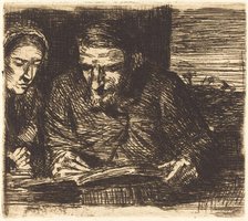 Account Book (Le livre de comptes). Creator: Alphonse Legros.