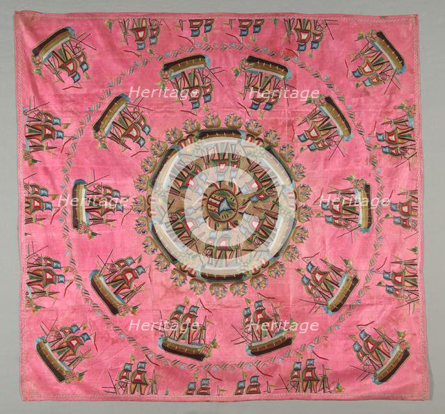 Embroidered Square, 18th-19th century. Creator: Unknown.
