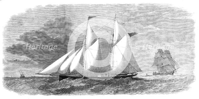 The West Hartley No. 1, a new flat-bottomed schooner for the coal trade of New South Wales, 1864. Creator: Unknown.