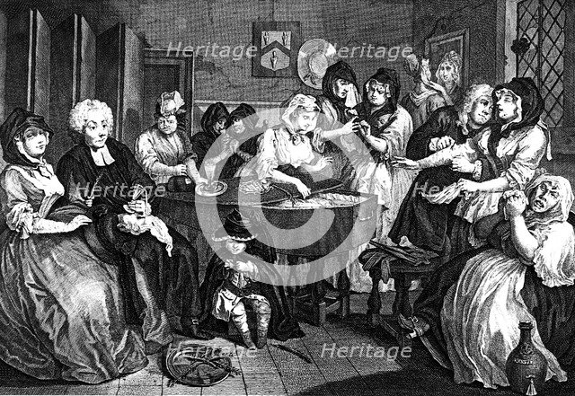'The Harlot's Progress', 1733. Artist: William Hogarth