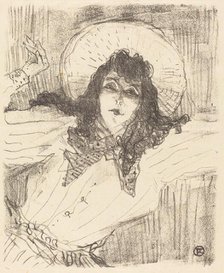 Eva Lavallière, 1896. Creator: Henri de Toulouse-Lautrec.