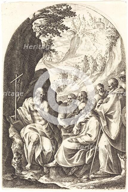 Saint Jerome Instructing his Disciples in the Desert, 1608/1611. Creator: Jacques Callot.