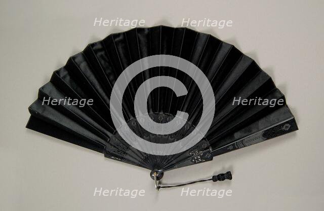 Mourning fan, American, 1880-89. Creator: Unknown.