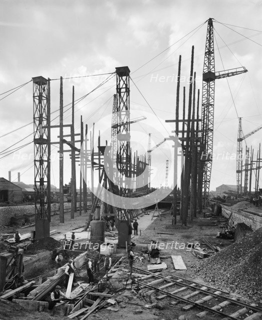 Furness Shipbuilding Yard, Billingham, Stockton-on-Tees, November 1918. Artist: H Bedford Lemere.