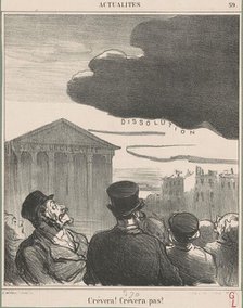 Crèvera! Crèvera pas!, 1870. Creator: Honore Daumier.