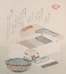 Cakes and Food Made of Seaweed, 19th century. Creator: Kubo Shunman.