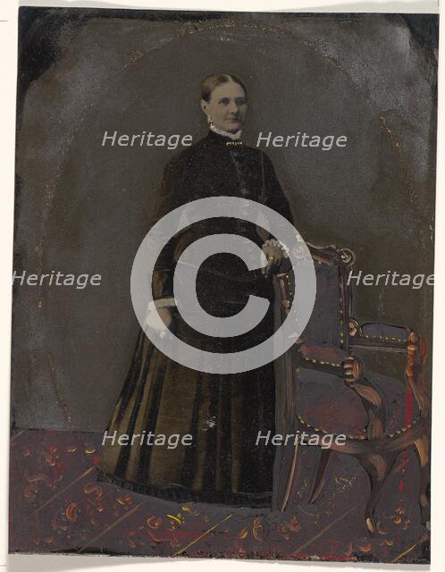 Portrait of standing woman, 1860s-1880s. Creator: Unknown.