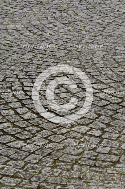 Cobbled street surface, Castlefield area, Manchester, c2009. Artist: Derek Kendall.