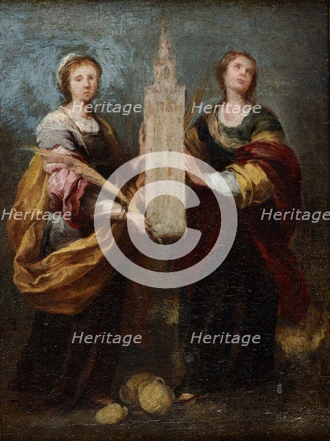 Saints Justa and Rufina, ca 1665. Artist: Murillo, Bartolomé Estebàn (1617-1682)