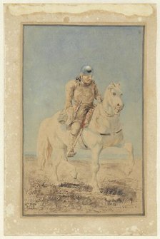 Knight on a horse, 1843-1909. Creator: Ferdinand Ernst Lintz.