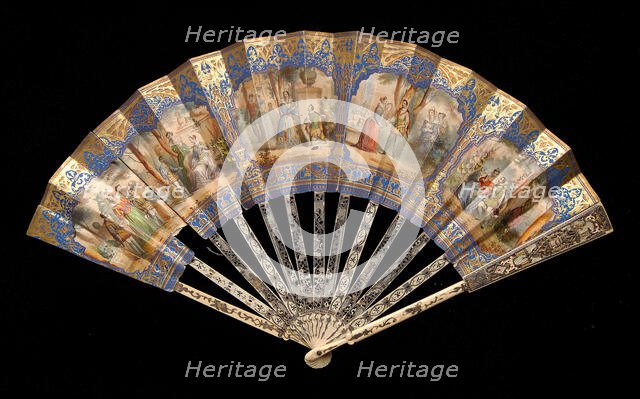 Fan, European, 1840-59. Creator: Eugene Andre Champollion.