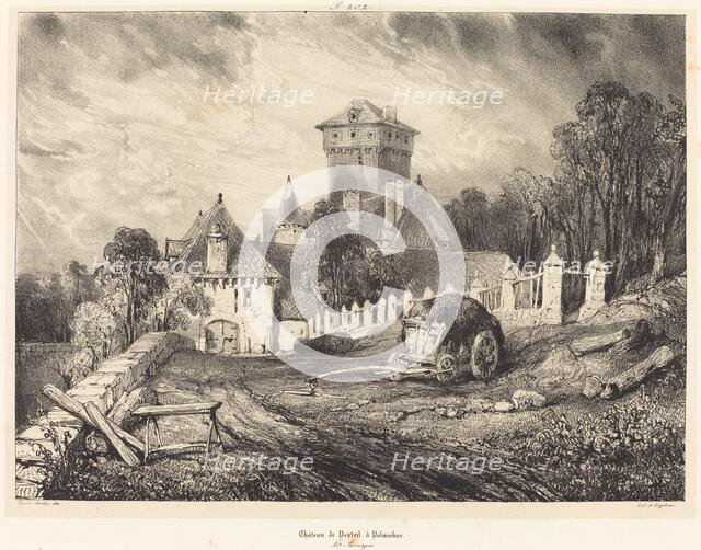 Château de Pesteil à Polminhac, 1832. Creator: Eugene Isabey.
