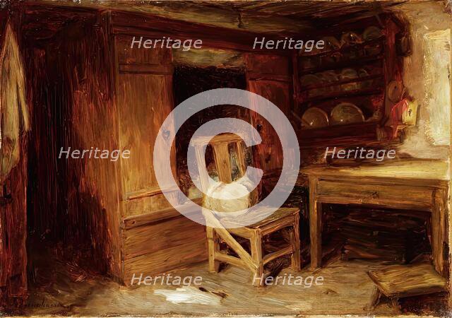 A Scottish Interior - The Box Bed, c1874. Creator: Joseph Farquharson.