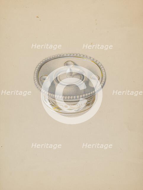 Inkwell, c. 1937. Creator: William High.