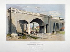 London and Greenwich Railway bridge over the Neckinger Road, Bermondsey, London, 1836.     Artist: GF Bragg