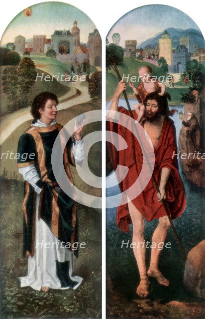 'St Stephen and St Christopher', (1927). Artist: Hans Memling