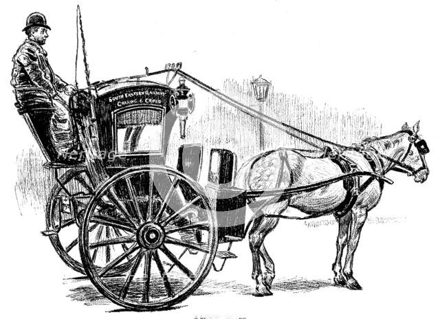 Sketches of London Cabs and Cabmen: a London gondola, 1890. Creator: Unknown.