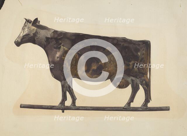 Cow Weather Vane, 1935/1942. Creator: Unknown.
