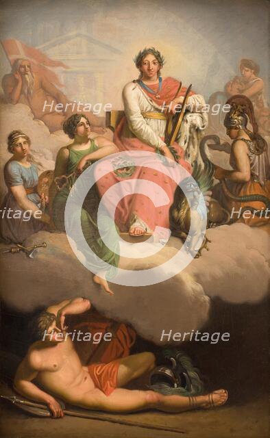 Frederik V as Patron of Science and the Arts, 1787. Creator: Nicolai Abraham Abildgaard.