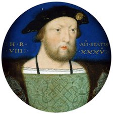 Portrait of King Henry VIII of England, c. 1525. Artist: Horenbout (Hornebolte), Lucas (1490/95-1544)