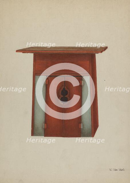 Altar for Chinese Temple, c. 1939. Creator: Vera Van Voris.