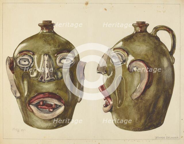 Jug, c. 1940. Creator: Yolande Delasser.