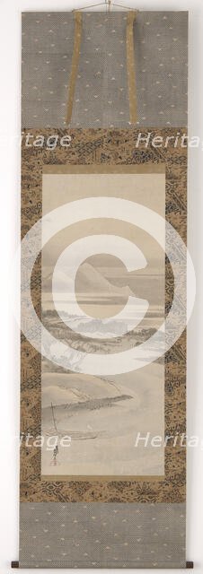 River landscape, 1760-1849. Creator: Hokusai.