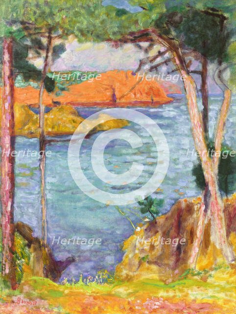 Bord de mer, pins et rochers rouges (Seaside, pine trees and red rocks), c1923. Creator: Bonnard, Pierre (1867-1947).