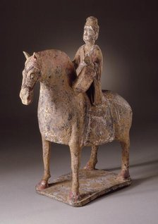 Funerary Sculpture of a Female Equestrian Drummer (image 1 of 2), between c.500 and c.534. Creator: Unknown.