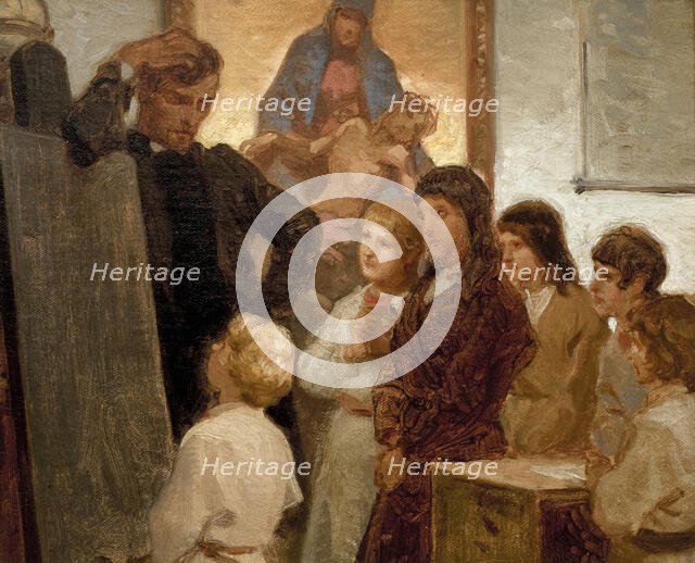 Village School at Wróblewice, 1865. Creator: Artur Grottger.