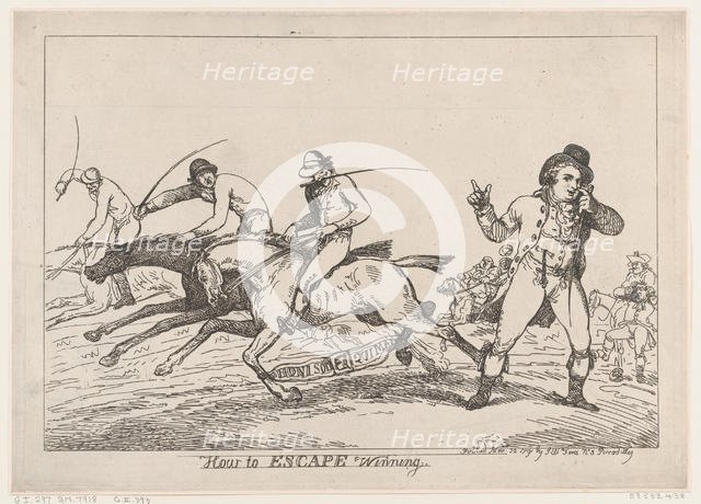 How to Escape Winning, November 22, 1791., November 22, 1791. Creator: Thomas Rowlandson.
