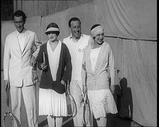 The Tennis Players Suzanne Lenglen of France and Helen Wills of the United States of America...,1926 Creator: British Pathe Ltd.